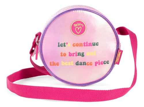 Bolsa Crossbody Cloe Para Niña Diseño Circular Iridiscente Color Rosa