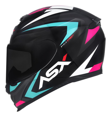 Capacete Feminino Asx Eagle Street Rosa Fechado Esportivo