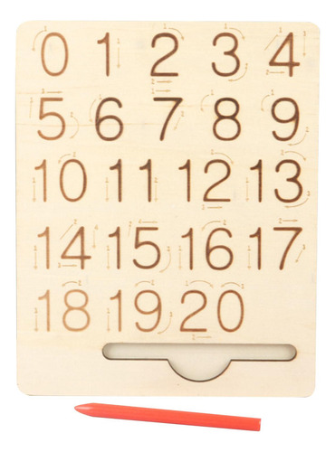 Tablero De Rastreo De Formas Y Números Para Niños, Tablero