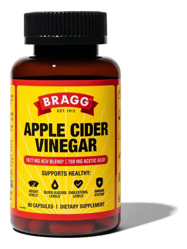 Vinagre De Sidra De Manzana Orgánico Bragg 90 Caps