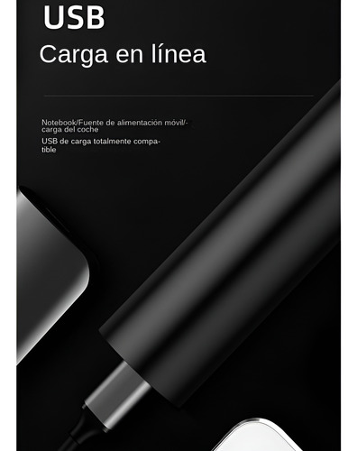 Linterna Táctica Led Recargable,impermeable, Luz Cob Lateral