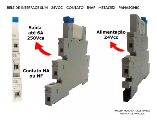 Interface Acoplador Relé 1 Rev 6a 24v - Prz-1r-24 - Metaltex