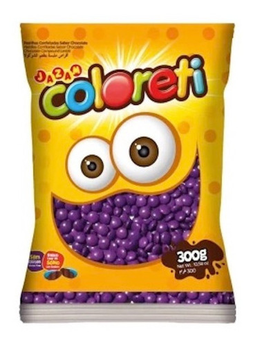 Mini Confites Coloreti 300 Gr Tipo Rocklets Violetas