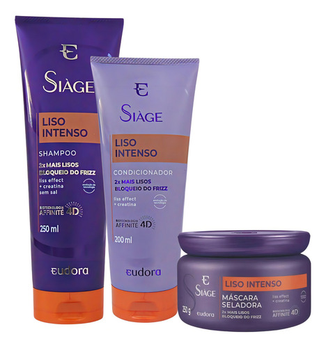 Kit Siage Eudora Liso Intenso C/3