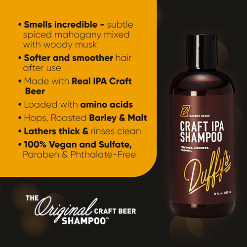 Shampoo Duffys Brew Beer, Pacote De 2 Produtos Para Cuidados