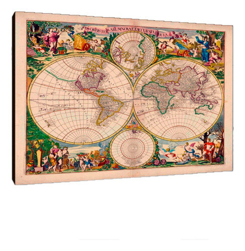 Cuadros Poster Mapas Planisferio Antiguos M 20x29 (gos (2))