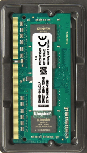Memória Kingston Ddr4 4gb 2666 Mhz Notebook Kit C/100 Unids