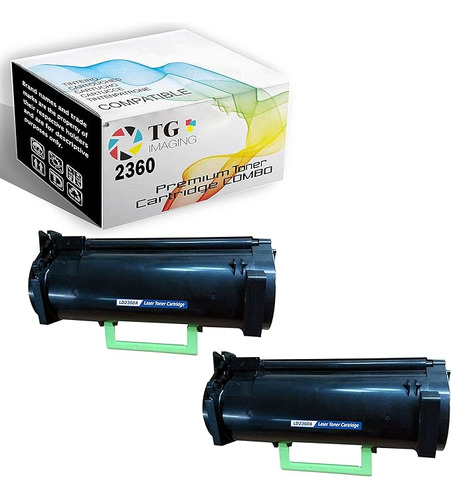 2 Cartuchos De Toner Compatibles Dell 2360 B2360 B2360d Negr