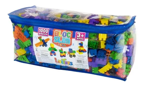 Blocos de Montar Jogo 1000 Peças Monte Fácil Brinquedo Educativos Infantil  Didatico Pedagogico - Colorido