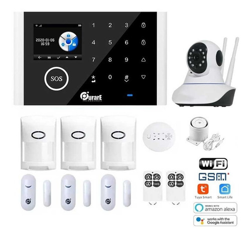 Kit Alarma Smart Home Delux Sensores Controles Camara Oferta