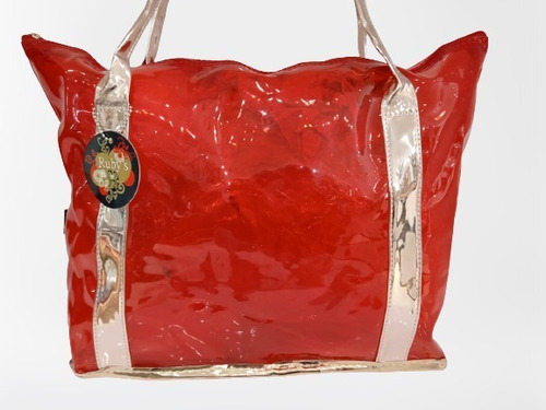 Bolsa Nécessaire Transparente Com Alça Ruby's Cor Vermelho