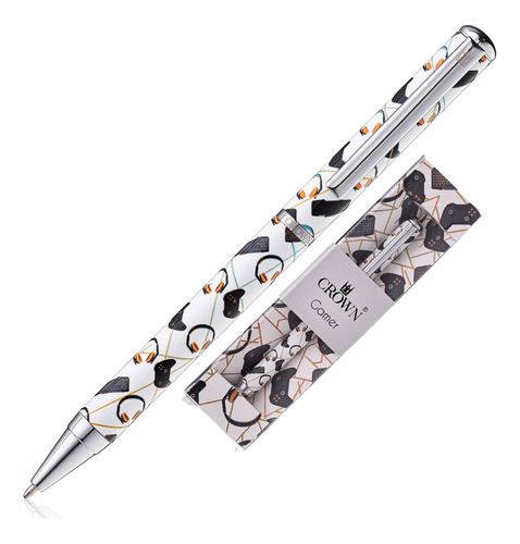 Esferográfica Crown Diamond Ball Pen Esferográfica Cor Azul Exterior Gamer Traço Média 0.7 Mm Em Caixa - Unidade De 1 X Unidade