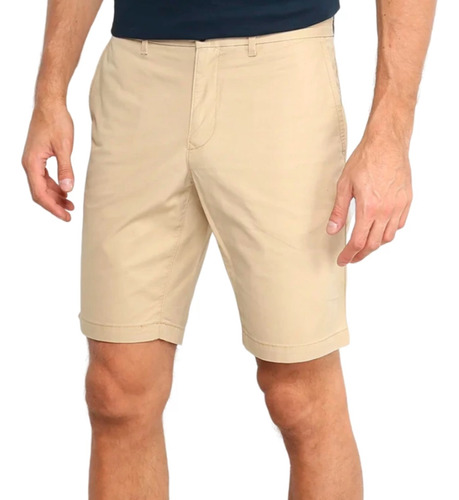 Shorts Tommy Hilfiger Chino Clássico Masculino - Bege