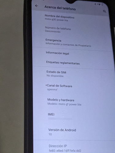 Moto G8 Power Lite Dual Sim 64 Gb Mora Azul 4 Gb Ram Azul (Usado)