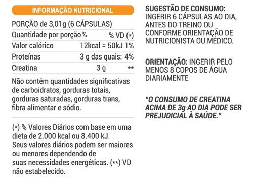 Creatina Mcf Nutrition 180 Cápsulas 100% Pura Rápida Absorçã