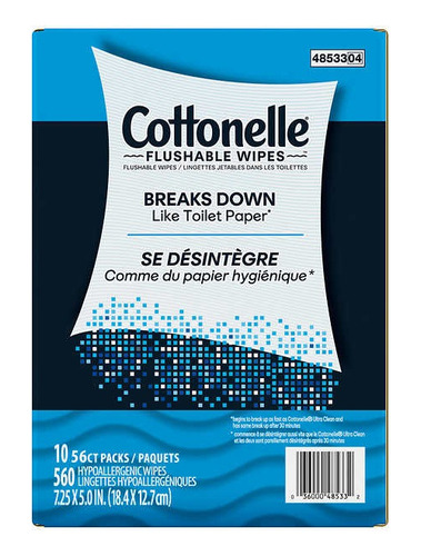 Toallitas Húmedas Cottonelle Desechables En El Inodoro 560pz