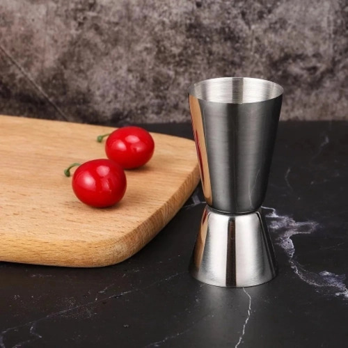 Dosador Duplo Inox 25ml / 50ml Copo Medidor Bebidas Drinks