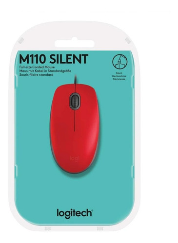 Imagen 6 de 6 de Logitech M110 Silent, Mouse Usb / Clics 90% Más Silenciosos