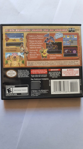 Pokémon Mystery Dungeon Explorers Of Darkness Ds (Usado)