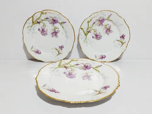 comprar Juego 3 Platos Playos De Porcelana Limoges Bazar Frances