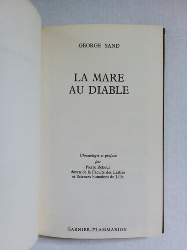 Imagen 2 de 2 de La Mare Au Diable - Sand - Garnier/flammarion 1964 U - T D