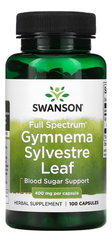 Swanson Hoja Gymnema Sylvestre, 400 Mg 100 Cáps, Metabolismo