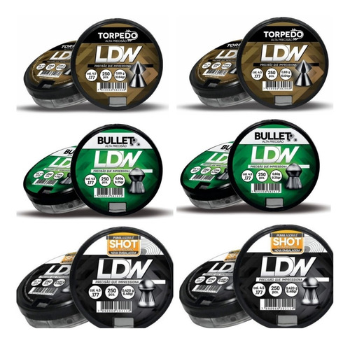 Kit Teste Ldw 4,5 Mm - 6 Unidades - 3 Modelos Exclusivos