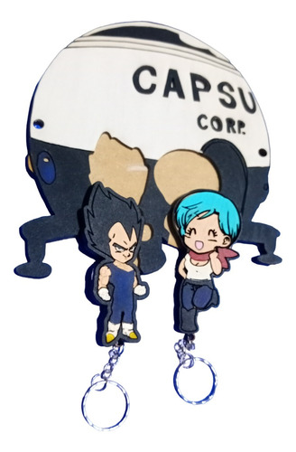 Porta Llaves Dragon Ball Z Llavero Vegeta Y Bulma