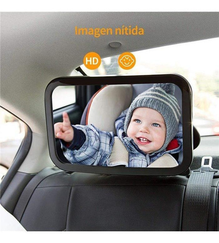 Espejo Retrovisor Para Auto Gran Tamaño Seguridad Bebe