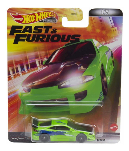 Hot Wheels Collector Vehículo de Colección Mitsubishi Eclipse a escala 1:64 para niños de 3 años en adelante