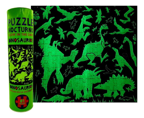 Puzzle Nocturno Dinosaurios - Brilla En La Oscuridad 81 Pzas
