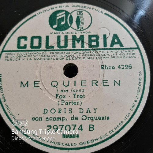 Pasta Doris Day Y Orquesta Columbia C141