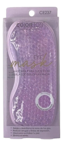 Antifaz Mascara Relajante Ojos Perlas De Gel Colorton Color Morado-lavanda