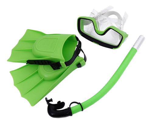 Conjunto De Esnórquel, Tubo De Verde Talla Ue 35 A 39