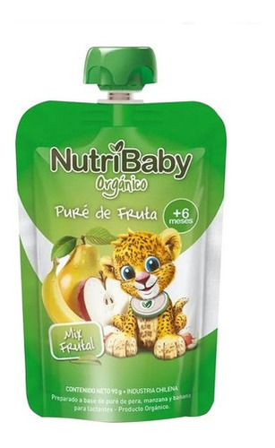 Nutribaby Organico Papilla Mix Frutal Pouch Caja X 24 Unids