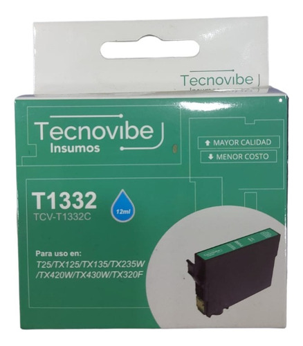 Cartucho Tecnovive 1332 Cyan T25/tx125/tx135/tx235w/tx420