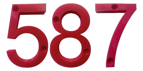 3d Números Para Departamentos, Mxdru-587, Número 587, 17.7cm