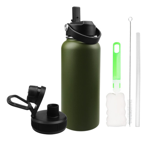 Termo De Acero Inoxidable 32 Oz, Botella De Agua Deportiva