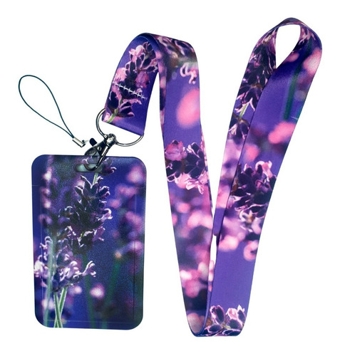 Imagen 1 de 1 de Portacredencial + Lanyard Lavanda