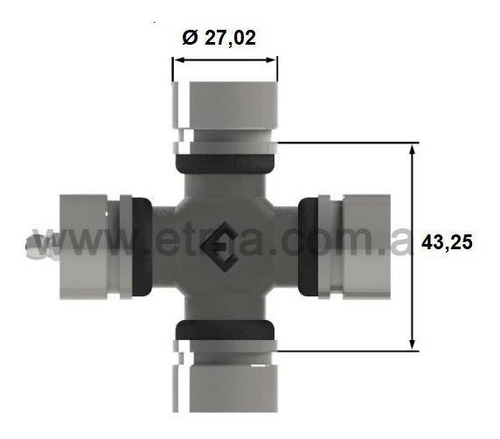 Imagen 4 de 4 de Cruceta Ø27.02 X 43.25 (seguro Interno) Hesston - Agco 1345