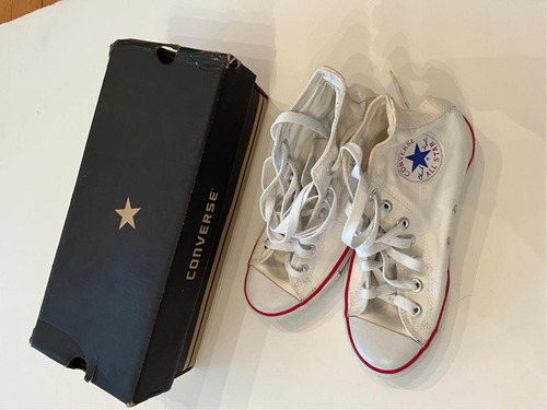 Zapatillas Blancas Converse Botas Usa 5 Con Caja Exc Estado