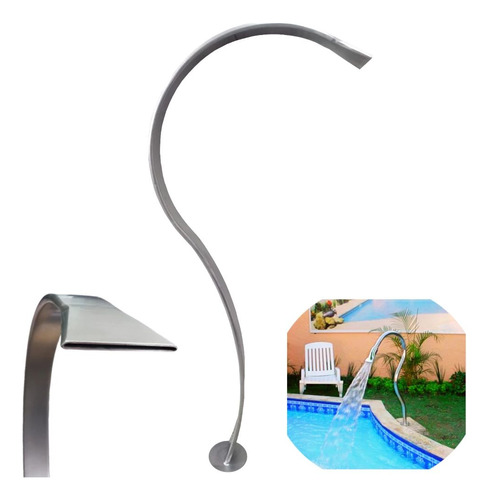 Cascata Piscina Floripa Bico 10 Cm Em Aço Inox