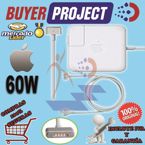 Imagen 2 de 7 de Cargador Mac Apple Macbook Pro Magsafe 2 A1435 60w Original
