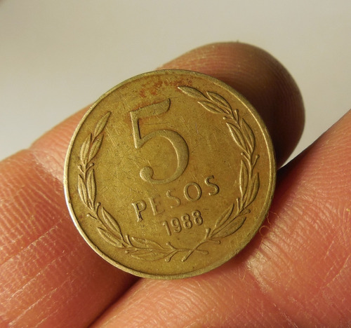 Moneda 5 Pesos. Chile, 1988.