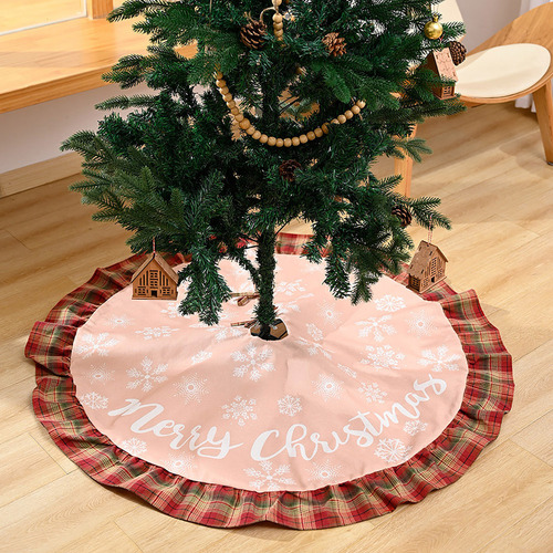 Adorno Navideño De Lino Con Forma De Copo De Nieve Y Árbol D