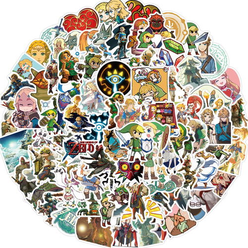 100 Calcomanías De Dibujos Animados De The Legend Of Zelda.