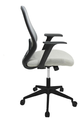 Silla Ejecutiva Bastia 8349w Tapizada En Tela Y Mesh Color Beige Con Negro Material Del Tapizado Algodón