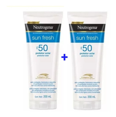 Kit 2 Protetor Solar Neutrogena®sun Fresh Fps 50 200ml