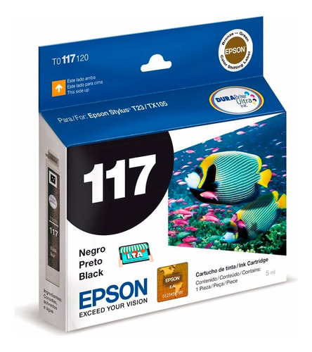 Cartucho Tinta Negra Original Para Impresora Epson T23