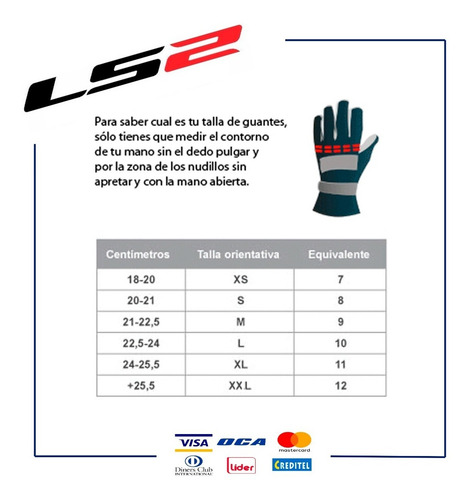 Guantes Hombre Ls2 Jet 2 Negro
